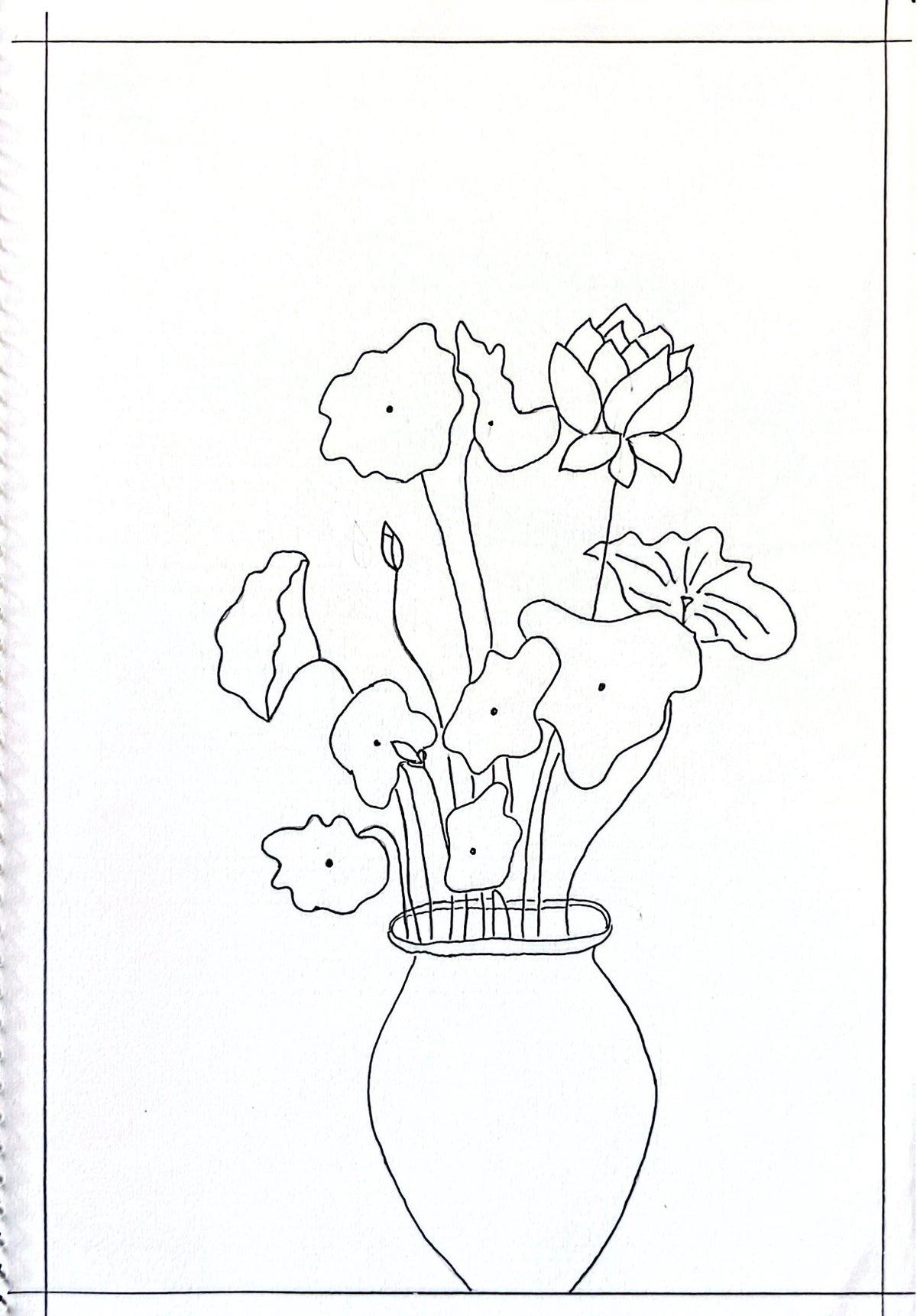Lotus Flower Coloring Page – Digital Download