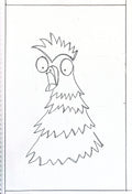 Crazy Bird Coloring Page – Printable Digital Download